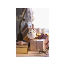 Medusa julekugler Jingle Bell White 2 stk. ved julegaver - Fransenhome