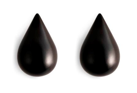 Normann Copenhagen Dropit knage sort small 2 stk. - Fransenhome