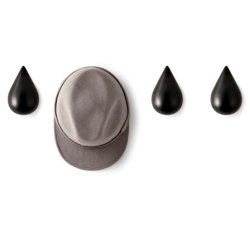 Normann Copenhagen Dropit knage sort small 2 stk. med hat - Fransenhome