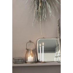Lygte med net omkring glasset fra Ib Laursen med lys - Tinashjem