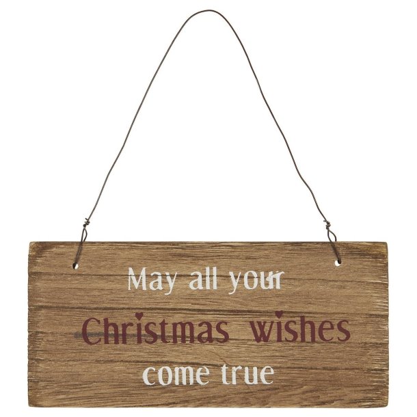 Tr�skilt May all your Christmas wishes come true fra Ib Laursen - Tinashjem