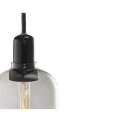 Normann Copenhagen Amp lampe smoke/sort large fatning - Fransenhome