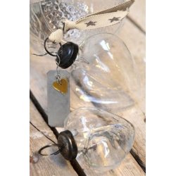 Vedh�ng plade med hjerte fra Ib Laursen p� glas - Tinashjem