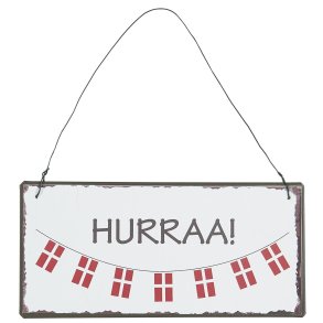 Metalskilt HURRAA! - Tinashjem
