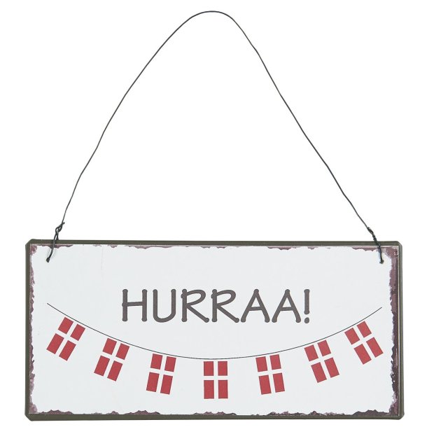 Metalskilt HURRAA! - Tinashjem