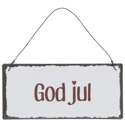 Metalskilt God Jul fra Ib Laursen - Tinashjem
