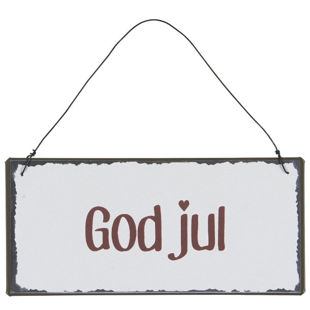 Metalskilt God Jul fra Ib Laursen - Tinashjem