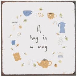 Metalskilt A hug in a mug fra Ib Laursen - Tinashjem