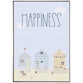 Metalskilt Happiness is a day at the beach fra Ib Laursen - Tinashjem