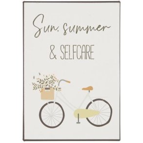 Metalskilt Sun, summer and selfcare fra Ib Laursen - Tinashjem
