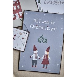Metalskilt All I want for Christmas is you fra Ib Laursen liggende - Tinashjem
