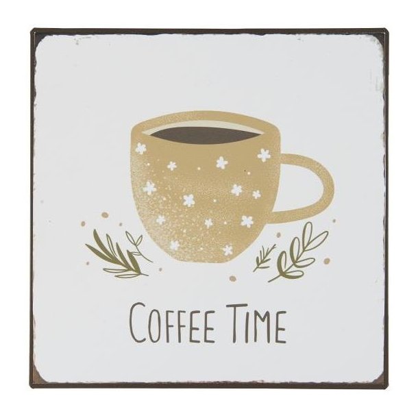 Metalskilt Coffee Time fra Ib Laursen - Tinashjem