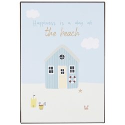 Metalskilt Happiness is a day at the beach fra Ib Laursen - Tinashjem