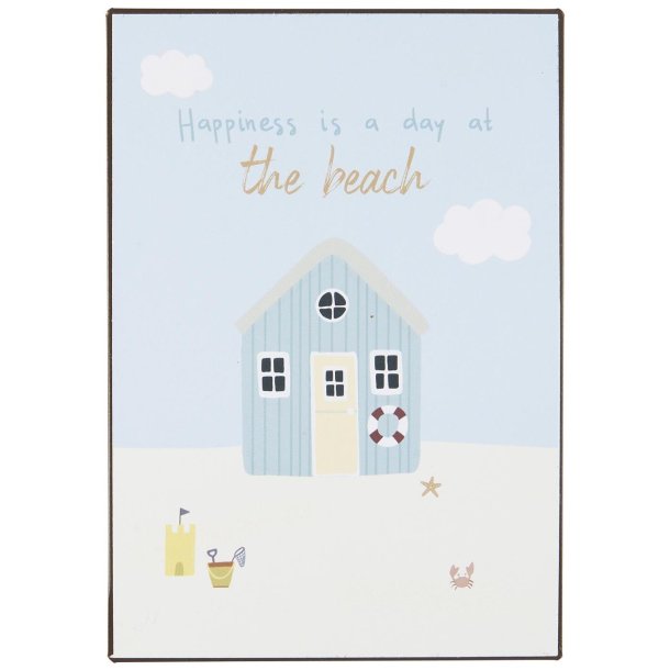 Metalskilt Happiness is a day at the beach fra Ib Laursen - Tinashjem