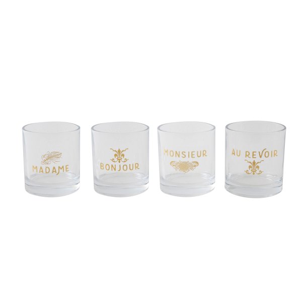 Chateau drikkeglas i klar glas 4 assorterede fra Bloomingville - Tinashjem