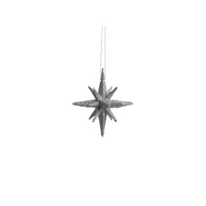 Medusa stjerne s�lv 7,5 cm 4 stk. h�ngende - Fransenhome