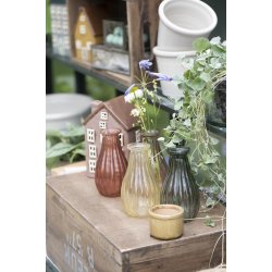 Vase Anemone rillet UNIKA fra Ib Laursen flere farver p� hylde - Tinashjem