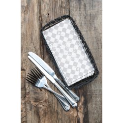 Servietholder aflang fra Ib Laursen p� bord med servietter - Tinashjem