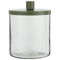 Holder glas med metall�g gr�nt til bedelys fra Ib Laursen - Tinashjem