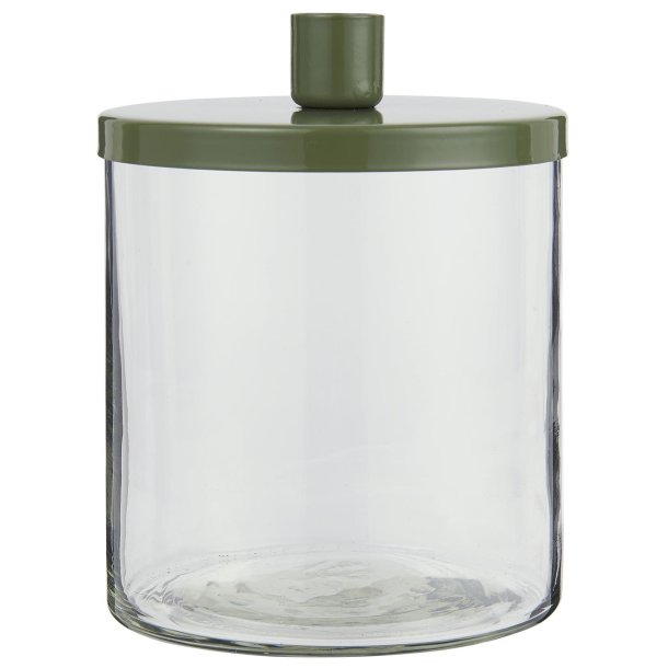 Holder glas med metall�g gr�nt til bedelys fra Ib Laursen - Tinashjem