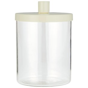 Holder glas med metall�g hvid til bedelys fra Ib Laursen - Tinashjem