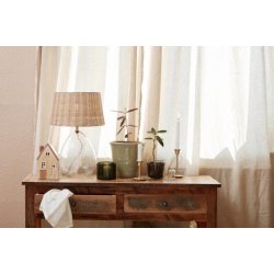 Flaske mini med sort oph�ng fra Ib Laursen st�ende p� bord - Tinashjem