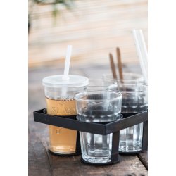 Kurv til 6 cafeglas fra Ib Laursen med glas - Tinashjem