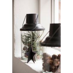 Stjerne st�ende sort 9 cm fra Ib Laursen st�ende i vindue - Tinashjem