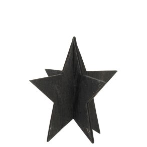 Stjerne st�ende sort 9 cm fra Ib Laursen - Tinashjem