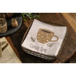 Serviet Coffee Time fra Ib Laursen i serviet holder - Tinashjem