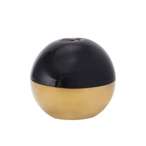 Lysestage Karma Noir Bottom sort guld - Fransenhome