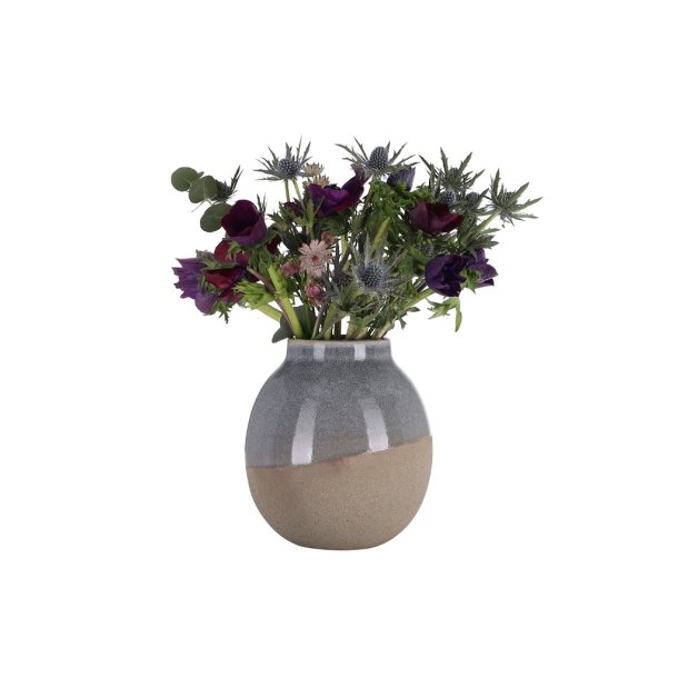 Vase Skraa 20 cm med blomster - Tinashjem