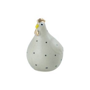 Hulda keramik h�ne 5 cm gr� fra Speedtsberg - Tinashjem