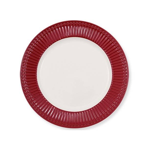 Alice Claret Red dinner plate fra GreenGate - Tinashjem