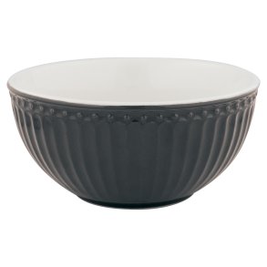 Alice Dark Grey cereal bowl 14 cm fra GreenGate - Tinashjem