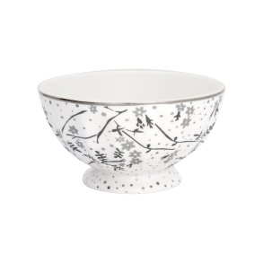 Amira White french bowl  XL 13,5 cm fra GreenGate - Tinashjem