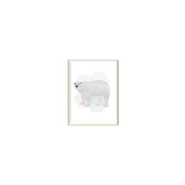Plakat fra A:Sign isbj�rn 30 x 40 cm i ramme - Tinashjem