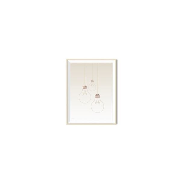 Plakat fra A:Sign lights 30 x 40 cm med ramme - tinashjem