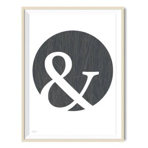 Plakat fra A:Sign tegnet & 30 x 40 cm i ramme - Fransenhome