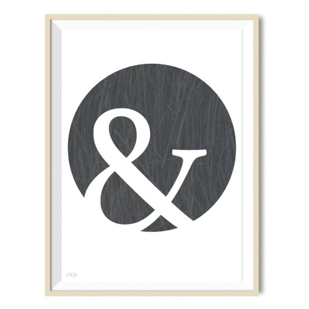 Plakat fra A:Sign tegnet & 30 x 40 cm - Tinashjem