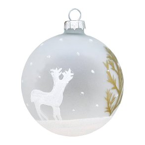 Julekugle Ball Glass Josephine deer gold fra GreenGate - Tinashjem