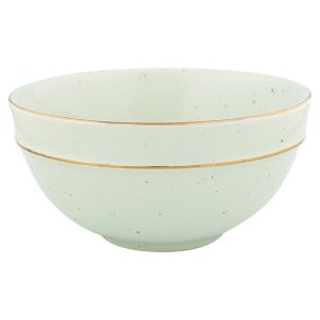 Pale Green cereal bowl med guld kant fra GreenGate - Tinashjem