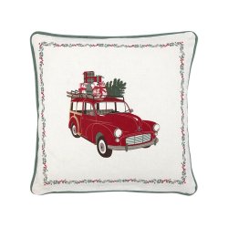 Charline Car white cushion 40 x 40 pieceprinted fra GreenGate - Tinashjem