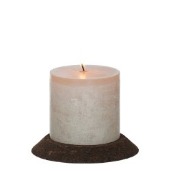 L�bech Living Kork l�g m�rk 15 cm med lys - Fransenhome