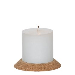 L�bech Living Kork l�g natural 15 cm med bloklys - Fransenhome