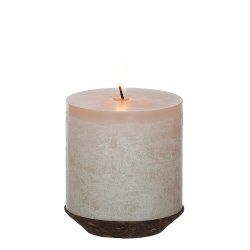 L�bech Living Kork l�g m�rk 8,5 cm med lys - Fransenhome