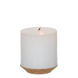 L�bech Living Kork l�g natural 8,5 cm med lys - Fransenhome