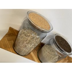 L�bech Living Kork l�g natural 15 cm krukker p� hylde - Fransenhome