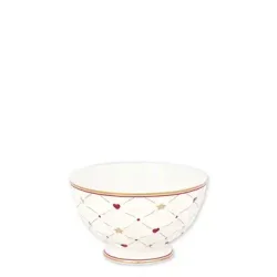 Clarina Heart White french bowl 10 cm medium fra GreenGate - Tinashjem