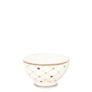 Clarina Heart White french bowl 10 cm medium fra GreenGate - Tinashjem